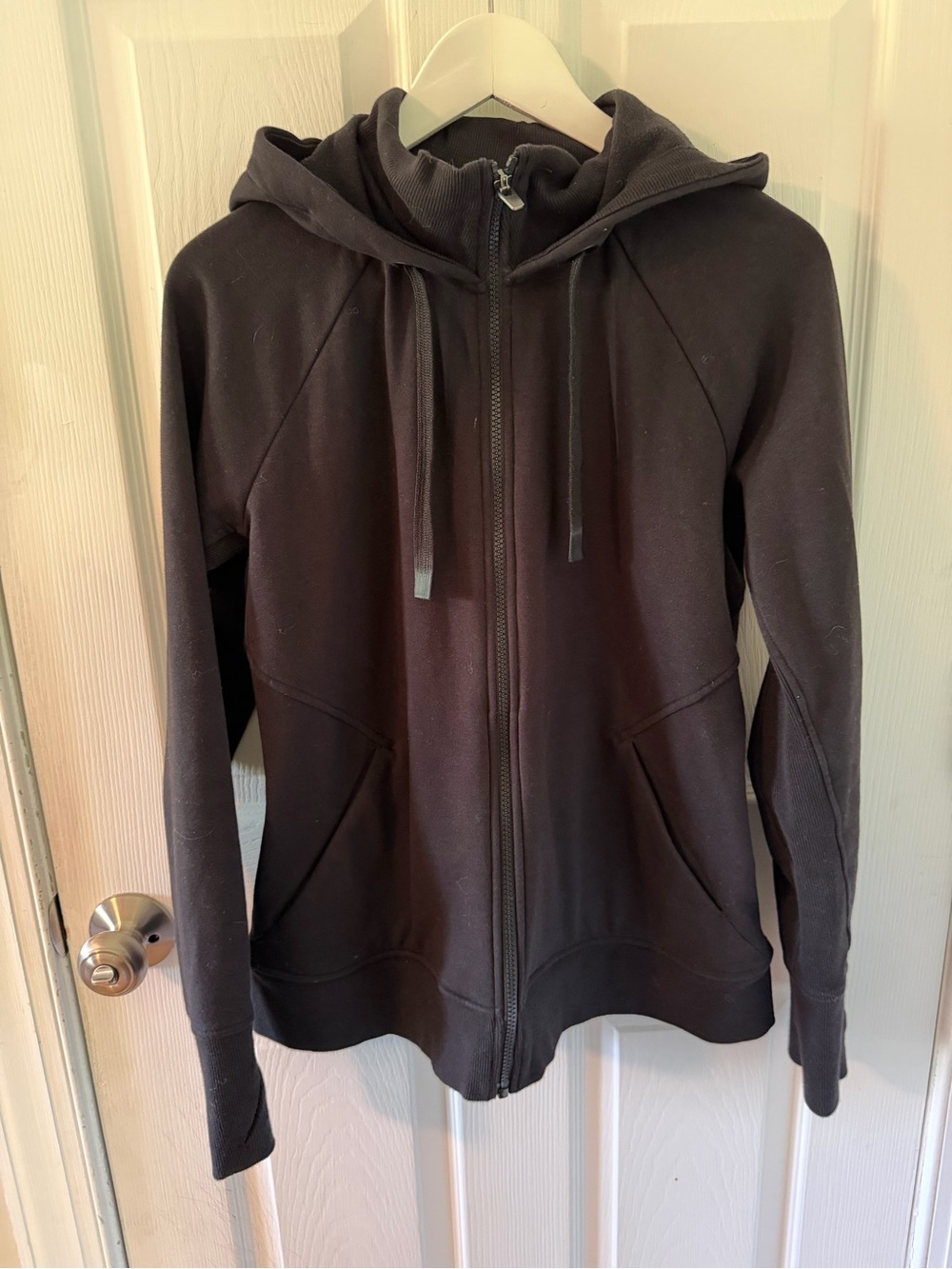Athleta Black Full-Zip Hooded Sweatshirt